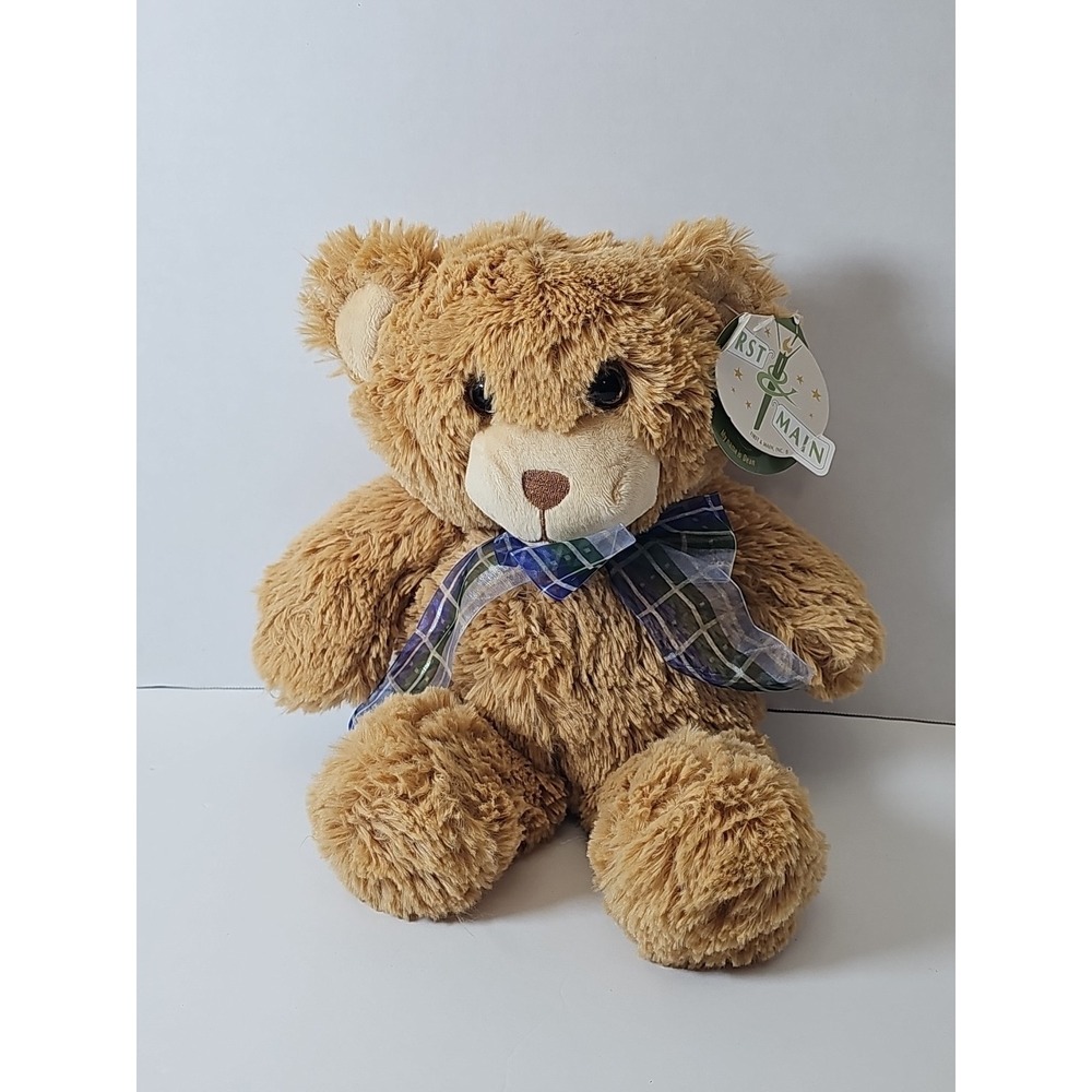 FIRST & MAIN # 1796 DEAN BROWN / TAN TEDDY BEAR‎ STUFFED ANIMAL PLUSH TOY